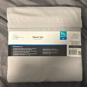 Mainstays Light Gray Sheet Set